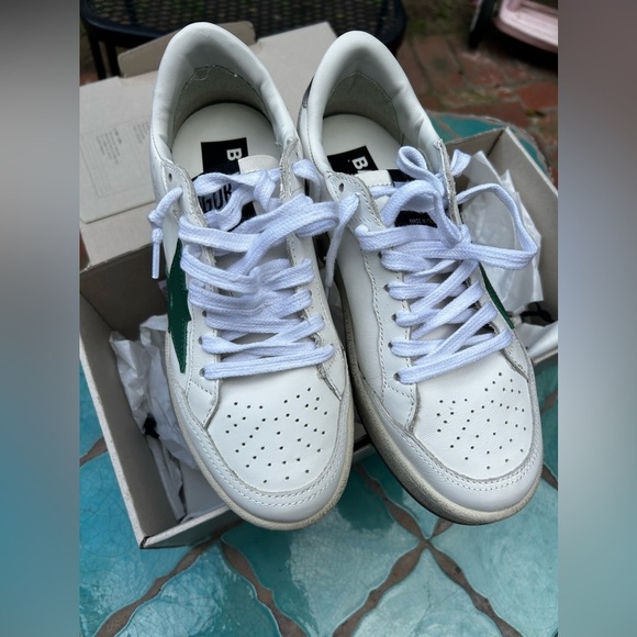 Golden Goose Ball Star with green leather star and metallic leather heel tab NWT - Picture 14 of 16